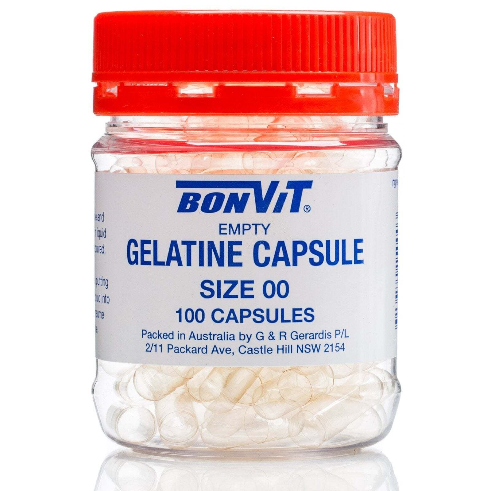 Bonvit Gelatine Capsules 00 Size 100C