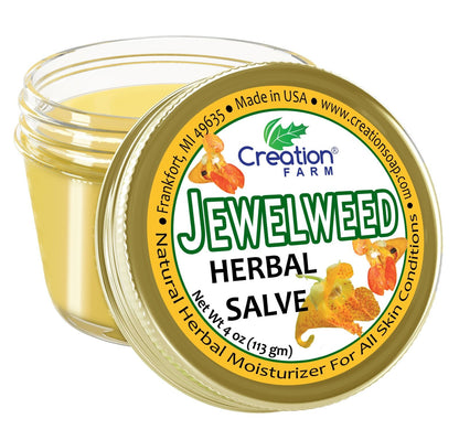 Jewelweed Herbal Salve for Wounds, Rash, Bug Bites, Itchy Skin from Contact Derm