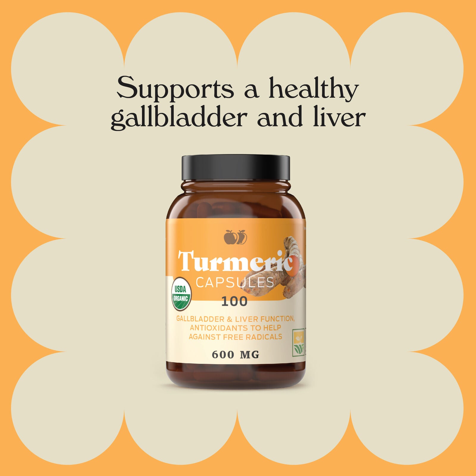 Organic Turmeric Capsules - Gallbladder, Liver, & Inflammation Supplement