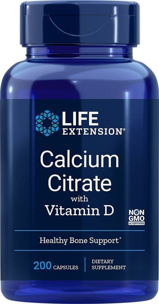 Life Extension Calcium Citrate W Vitamin D 200 Vegcap