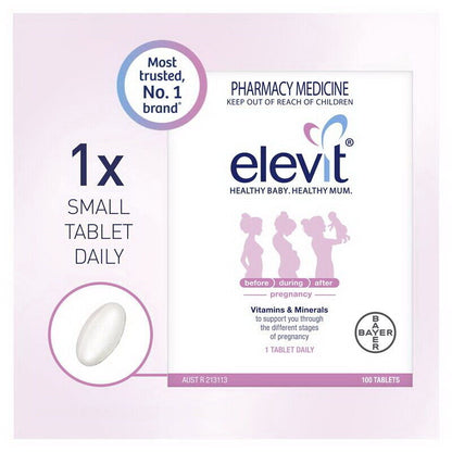 New Elevit Pregnancy Multivitamin 100 Tablets + Menevit 90 Capsules Combo