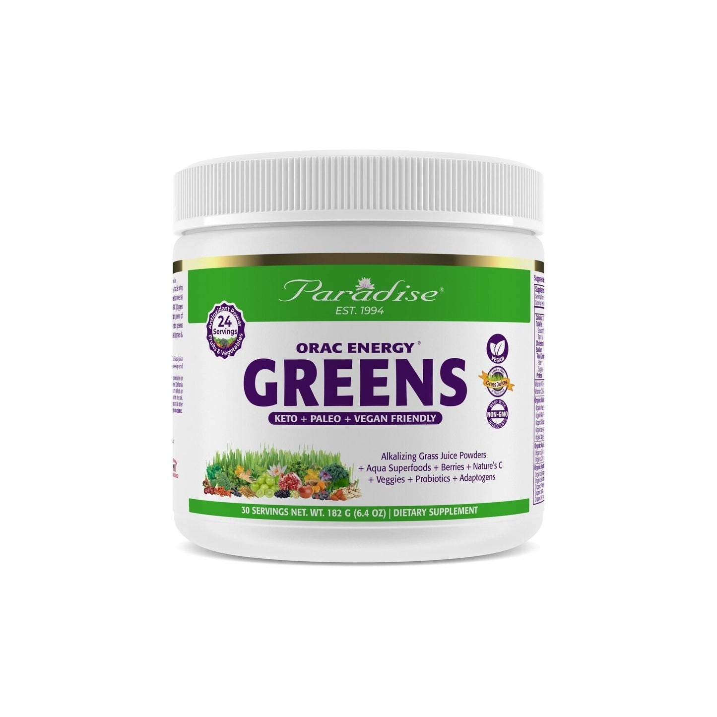 Paradise Herbs ORAC Energy Greens 182 G Powder