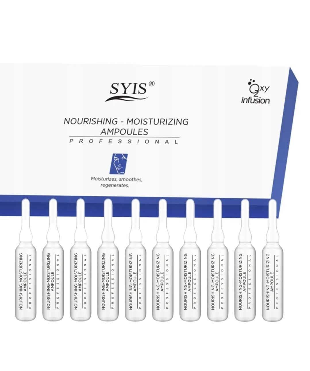 Syis Moisturizing and Nourishing Face Serum, 10X3Ml Ampoules