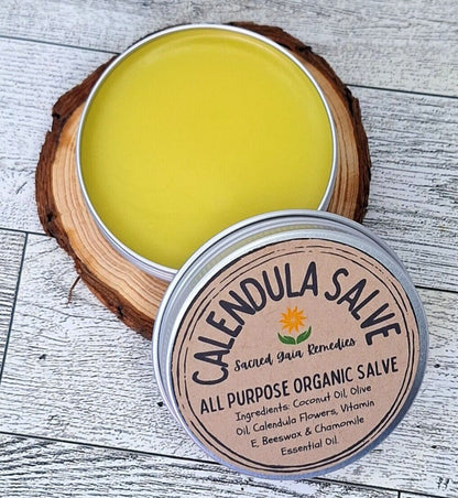 Calendula Healing Salve/Balm Diaper Rashes-Itchy Skin, Cuts, Burns, Tattoo Balm