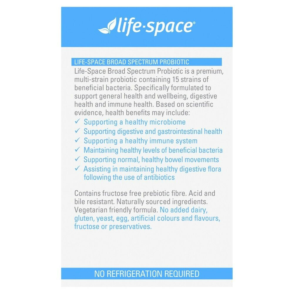 Life-Space Broad Spectrum Probiotic 90 Vege Capsules Value Pack 32 Billion CFU