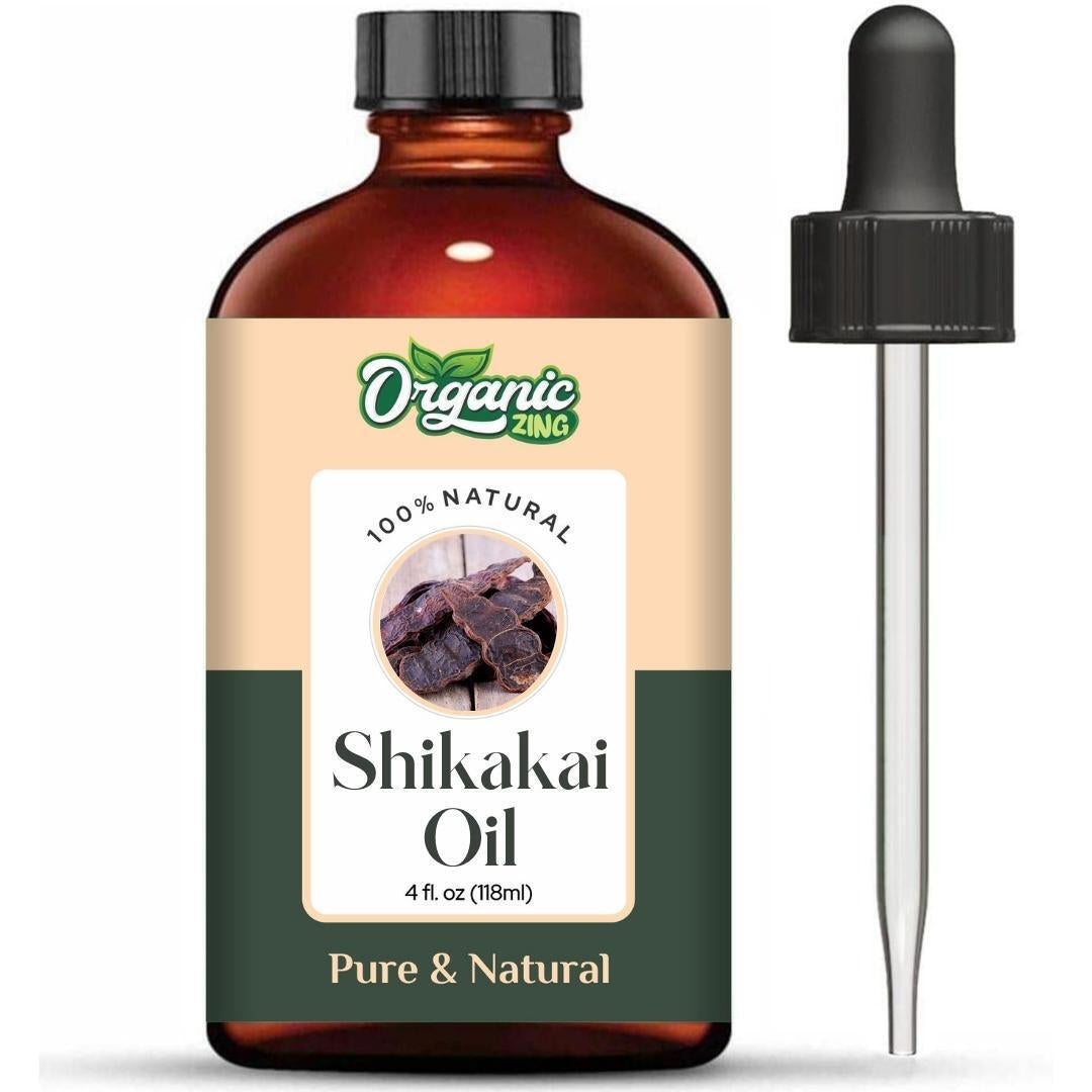 Organic Zing Shikakai Base 100% Pure & Natural Essentiial Oil-{118Ml/3.9