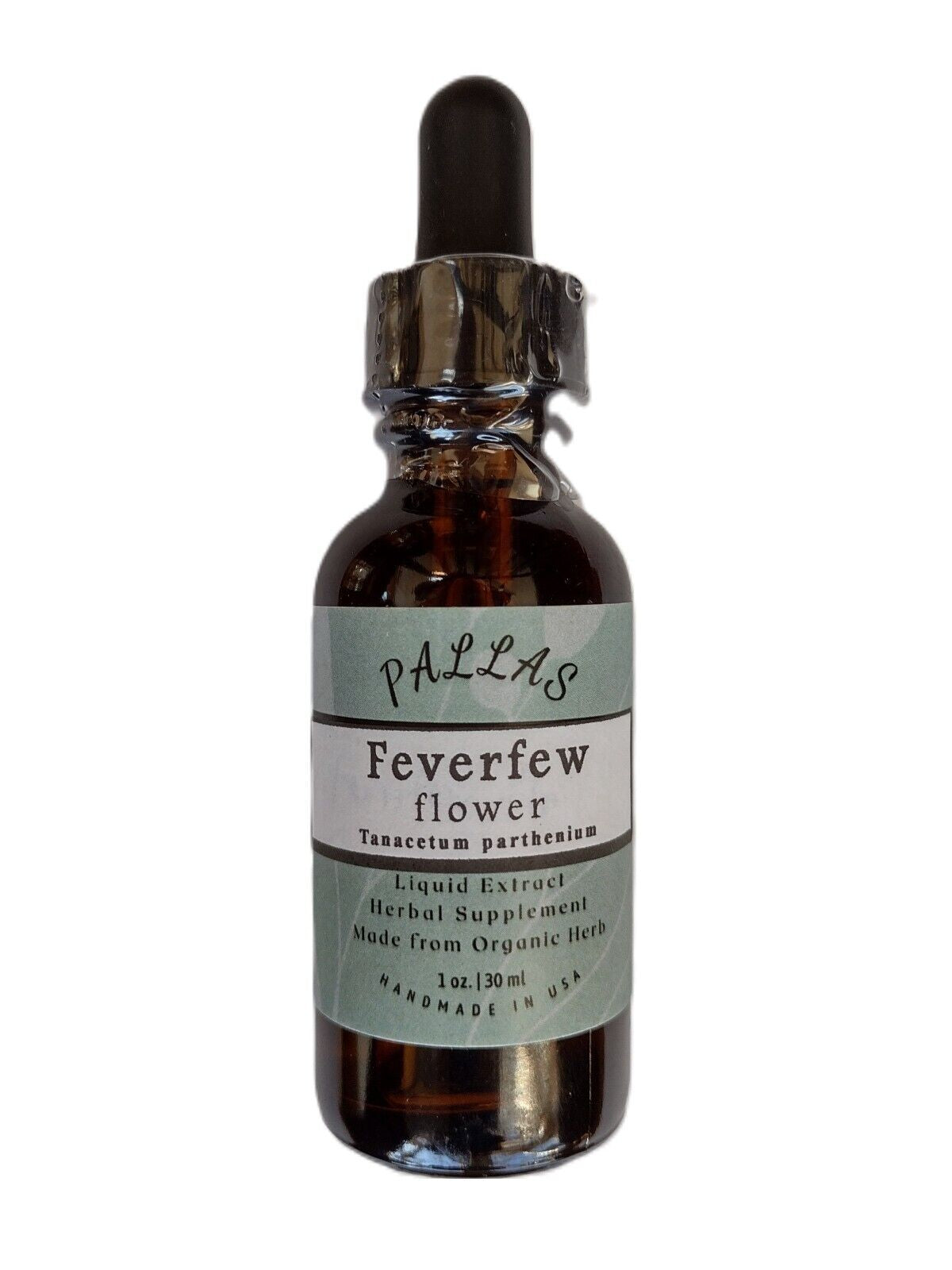 Feverfew Flower Herbal Extract, Organic, 1 Fl Oz, Made in Maine