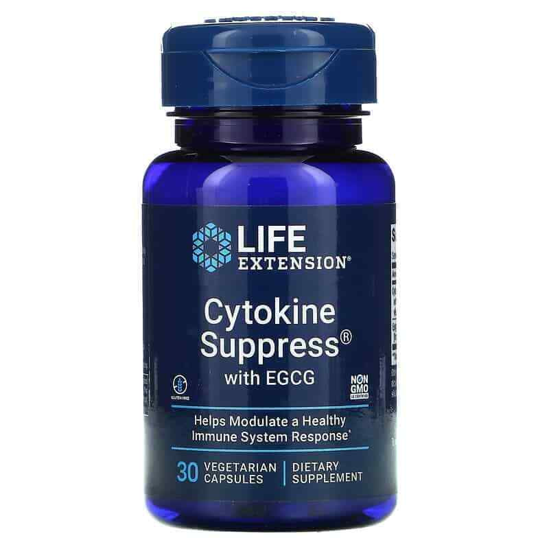 Cytokine Suppress with EGCG LIFE EXTENSION 30 Vegetarian Capsules Immunity