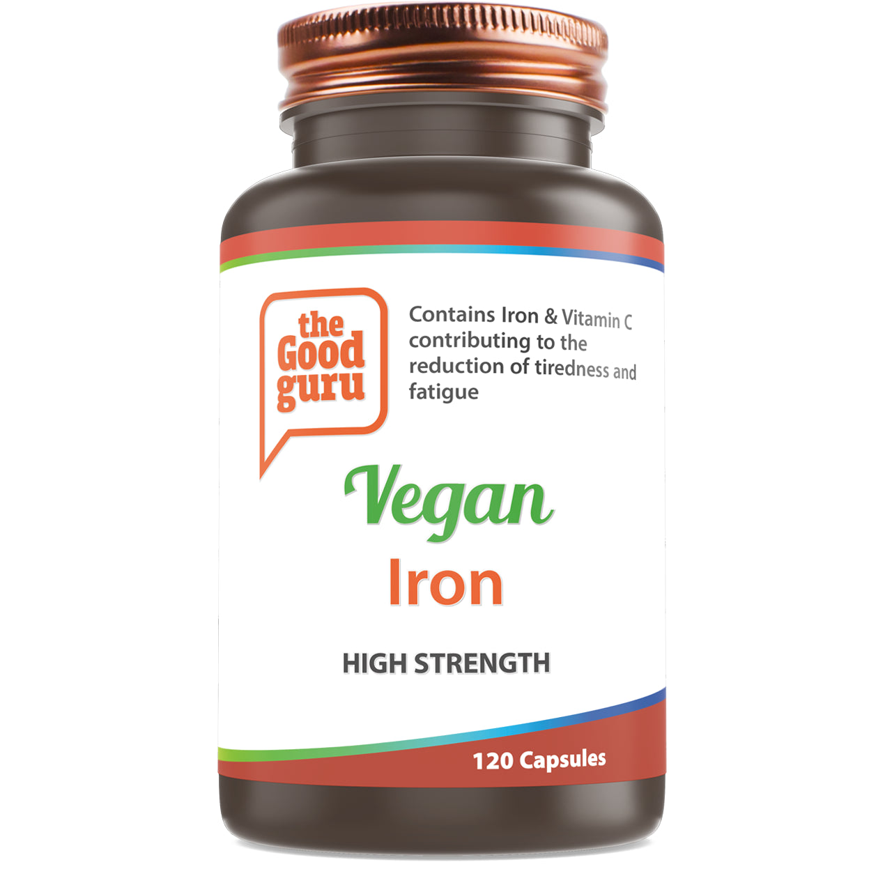 The Good Guru "VEGAN IRON"- High Strength 120 Capsules