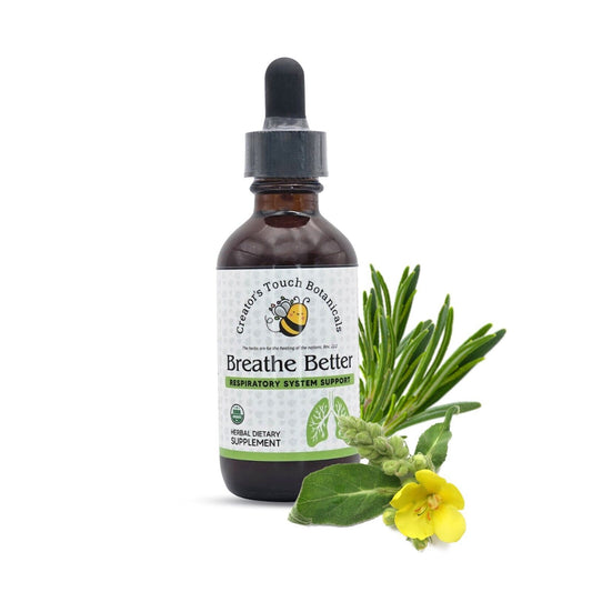 Breathe Better, Respiratory System Support, Lung, 2Oz Tincture Bottle! Organic