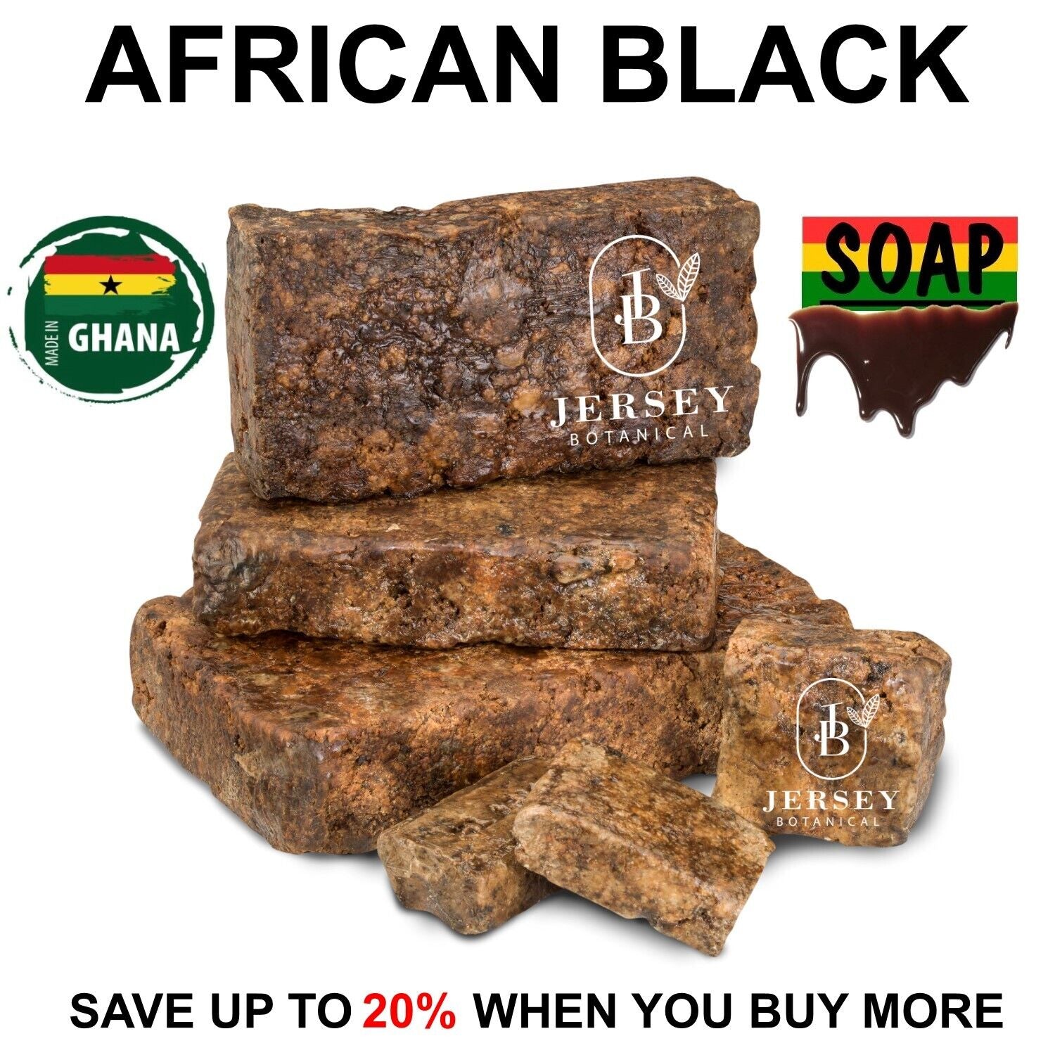 Raw African Black Soap 100% Raw Unrefined Natural Organic Grade a Wholesale