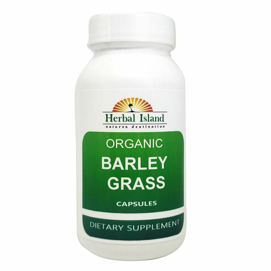 Organic Barley Grass Capsules - 120 Count 500Mg Each - Free  