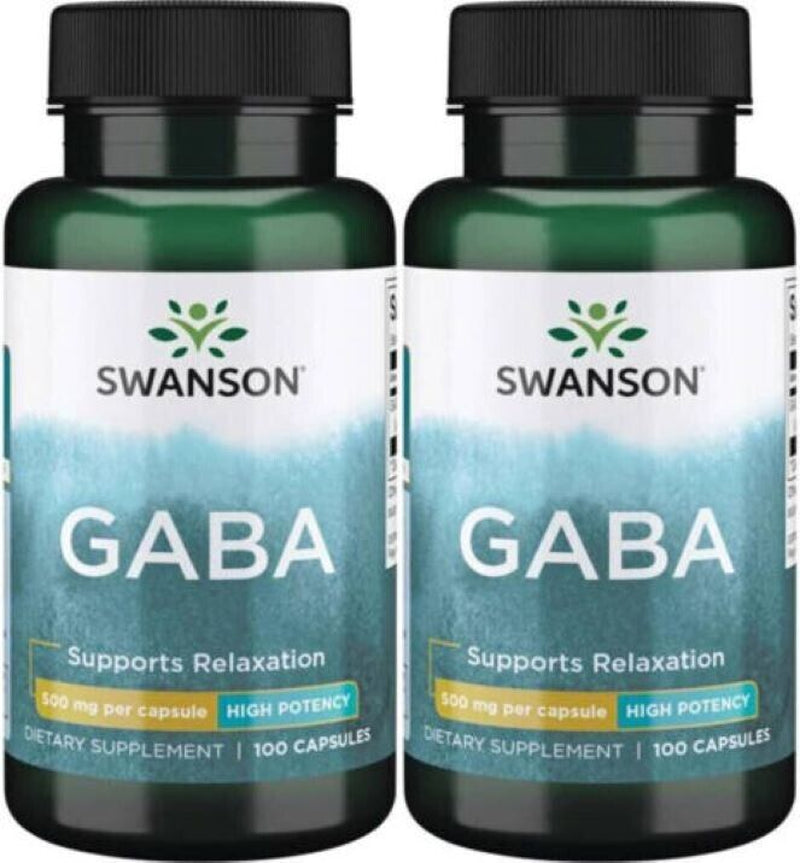 Swanson Gaba Sleep Support 500Mg 2 X 100 Capsules