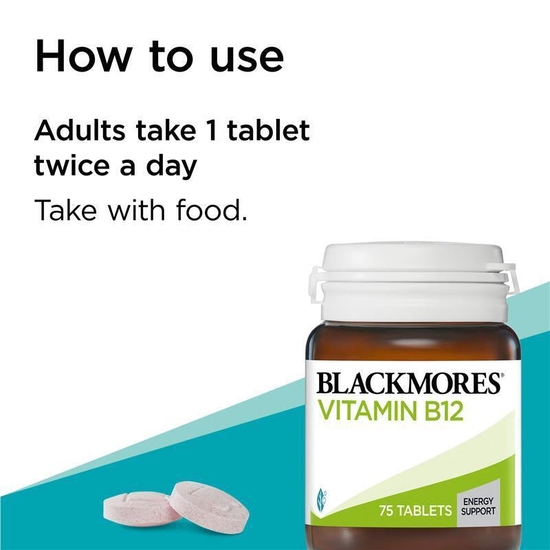 Blackmores B12 100MCG 75 Tablets