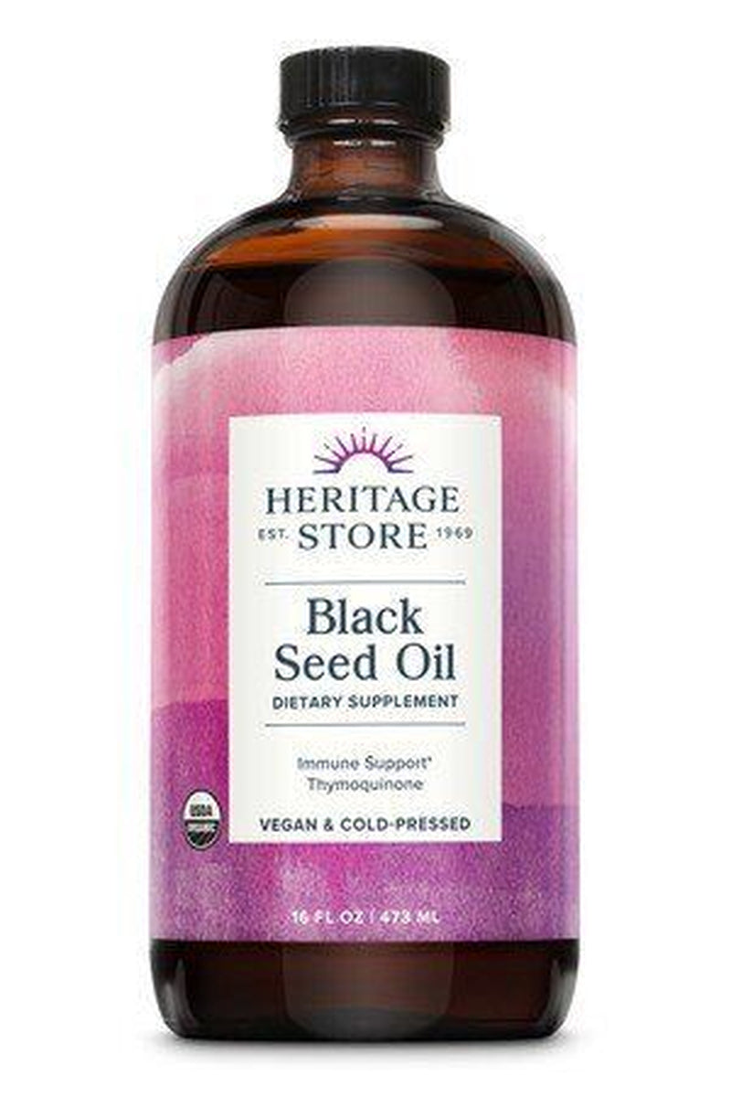 Heritage Store Black Seed Oil, Organic Natural 16 Oz Liquid