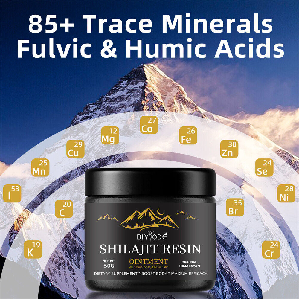 Pure 100% Himalayan Shilajit Organic Soft Resin Extremely Potent Fulvic Acid 50G