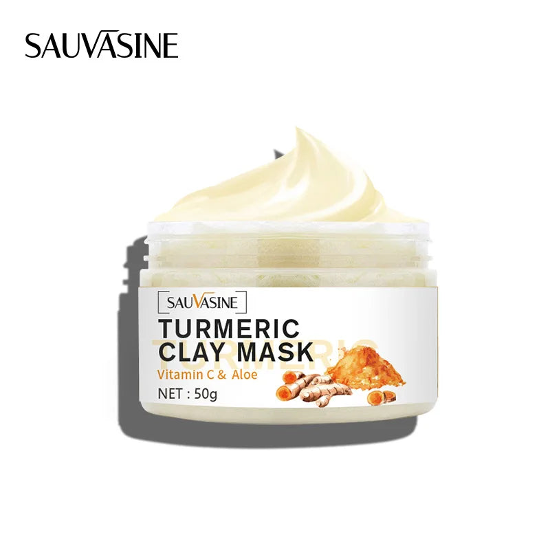 Turmeric Mud Mask Facial Purification Deep Cleansing Brightening 