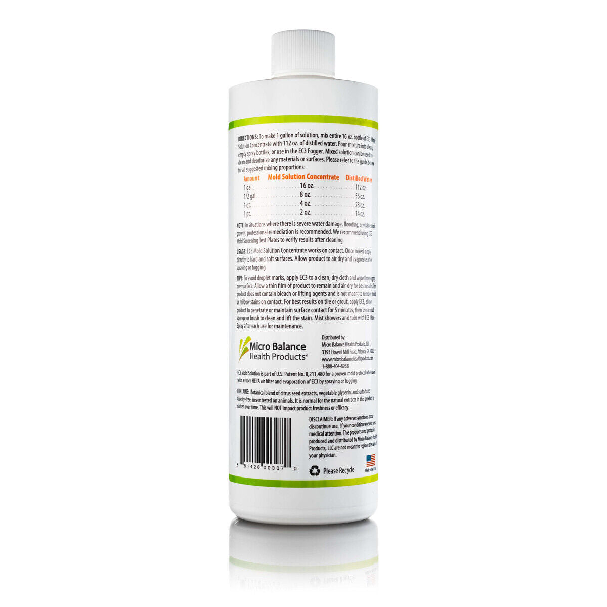 Mold Solution Concentrate All-Natural Botanical, Surfactant