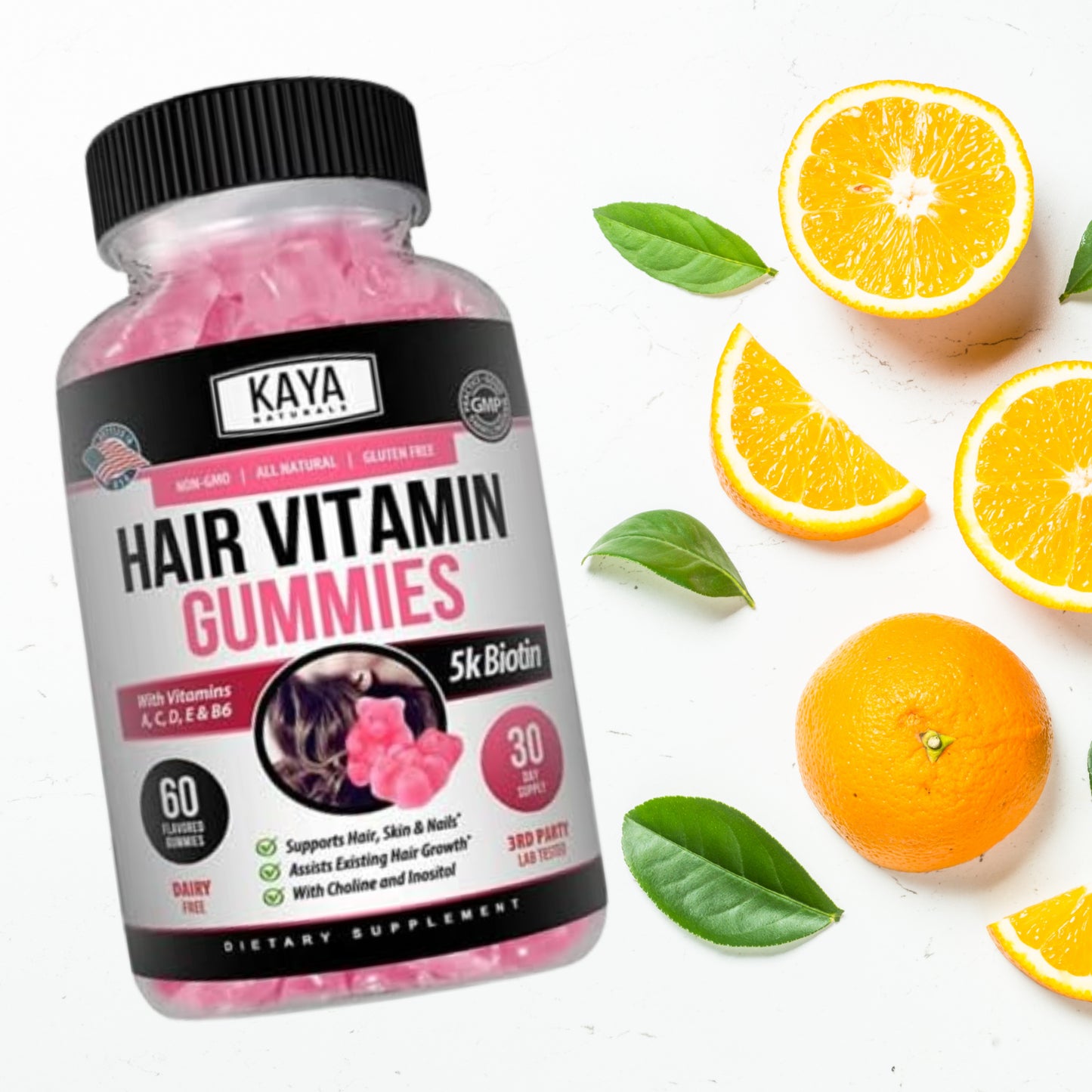 Hair Vitamin Gummies 60Ct, Fast & Strong Hair Growth