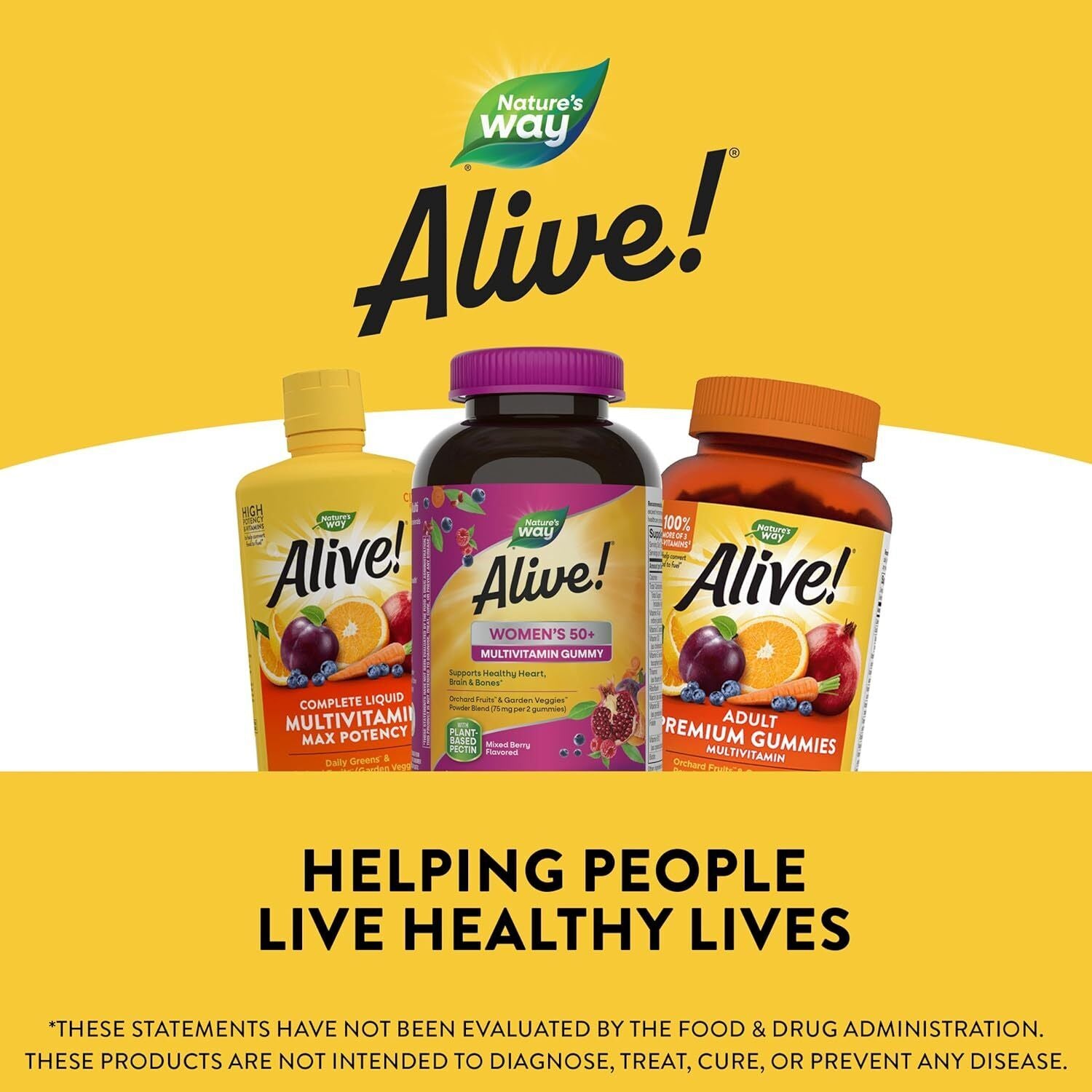 Nature'S Way Alive! Women’S 50+ Daily Gummy Multivitamin, Supports Heart, Brain