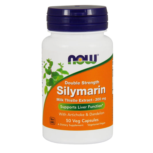 NOW Foods Silymarin Double Strength, 300 Mg, 50 Veg Capsules