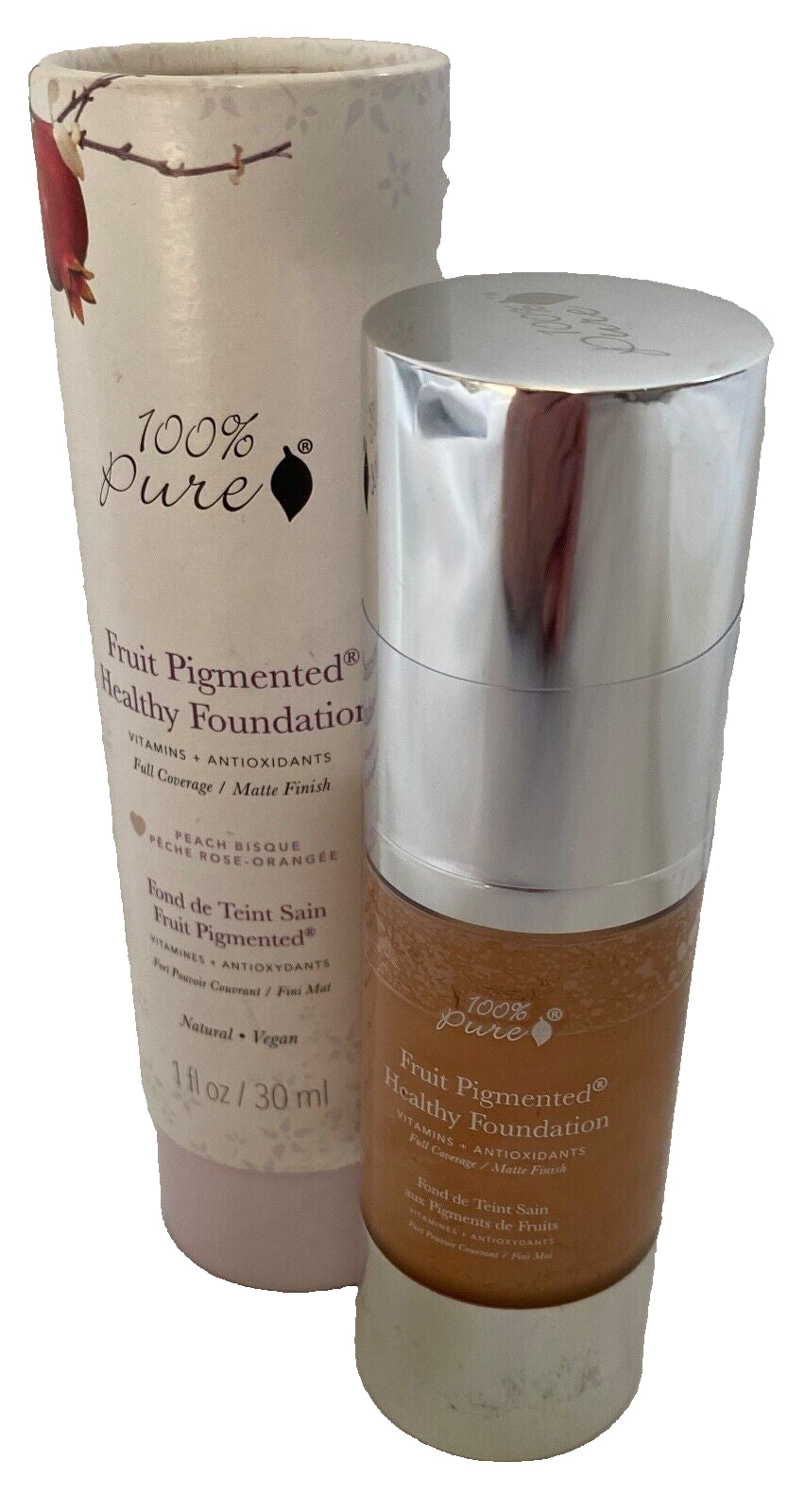 100% Pure Cosmetics Fruit Pigmented Healthy Foundation~Pea