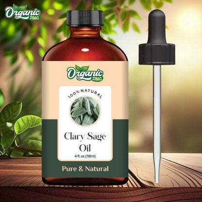 Organic Clary Sage 100% Pure & Natural Essential Oil - {118Ml/3.99 Fl Oz}