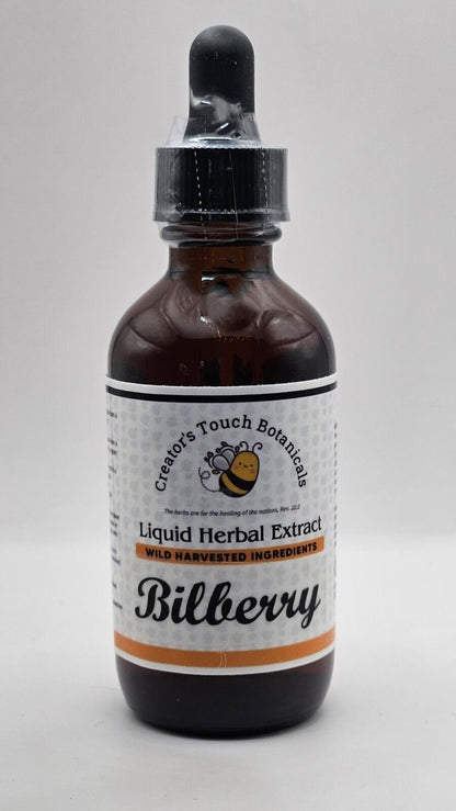 Bilberry Herbal Tincture Organic, 2Oz, Vision Support, Cardiovascular