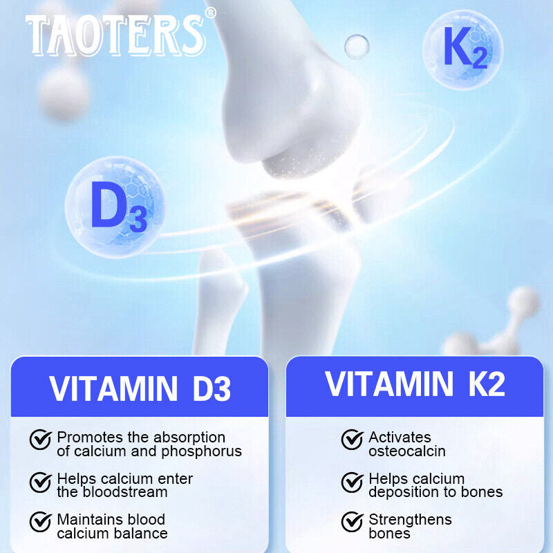 Vitamin K2 D3 Supplement | 30To120 Capsules | 1200 Mg K2 MK7 and 1800 Mg D3