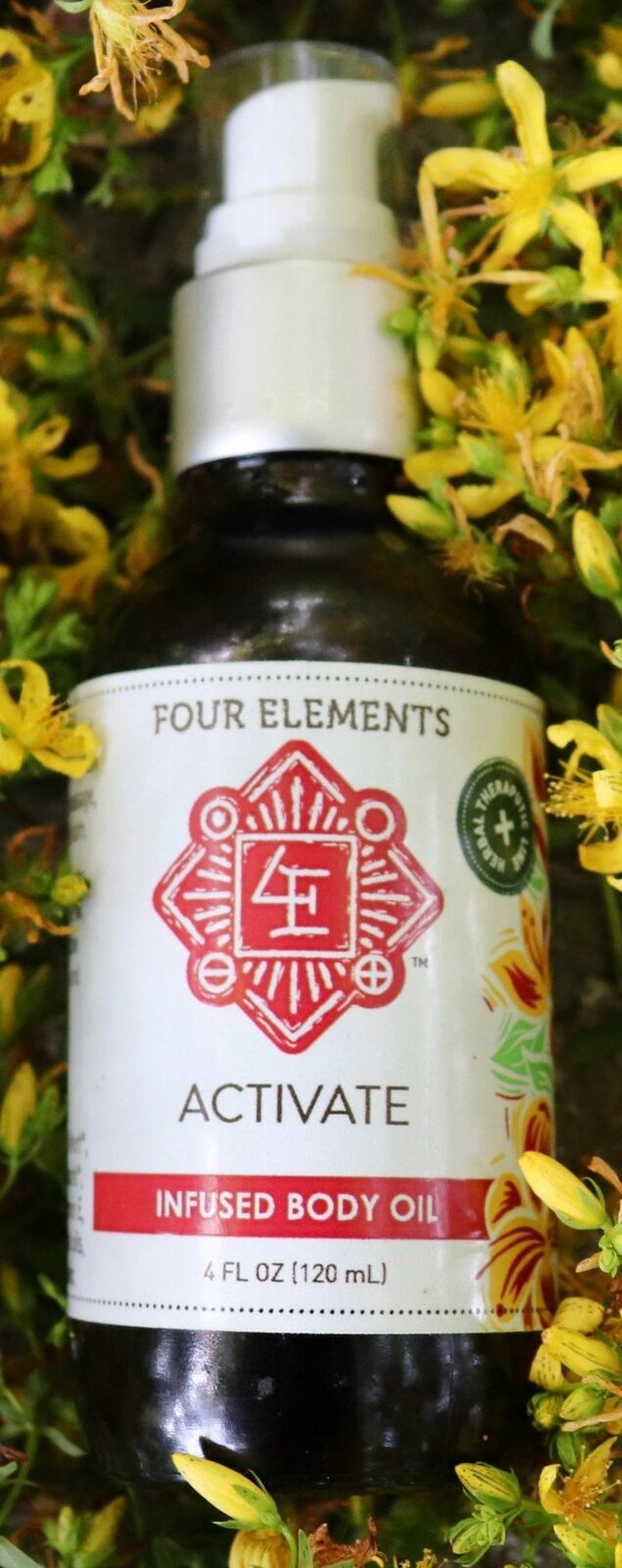 Four Elements Organic Herbals Activate Body Oil 4 Oz Oil