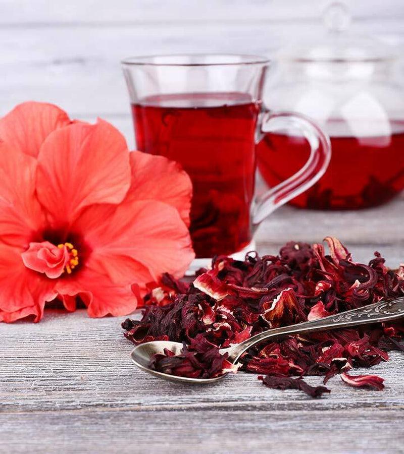 Hibiscus Flower Tea 30 Bags 100% Natural Premium Caffeine Free Tea Resealable