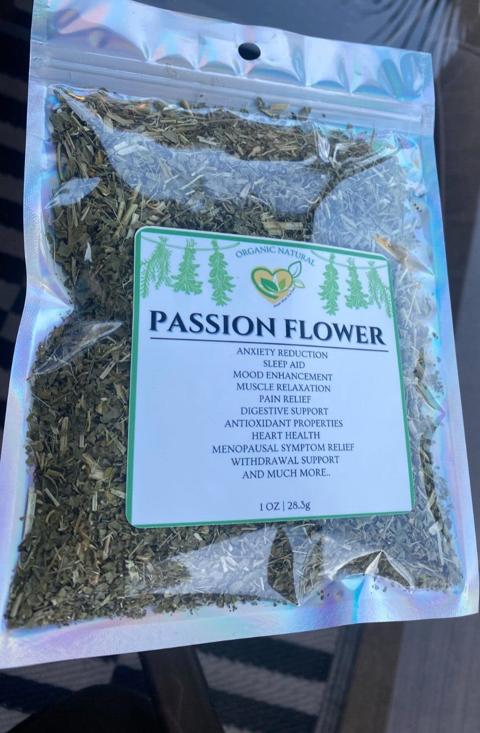 Passion Flower Natural Herb Organic  Dried Cut 28.3G | 1 OZ Mood Support