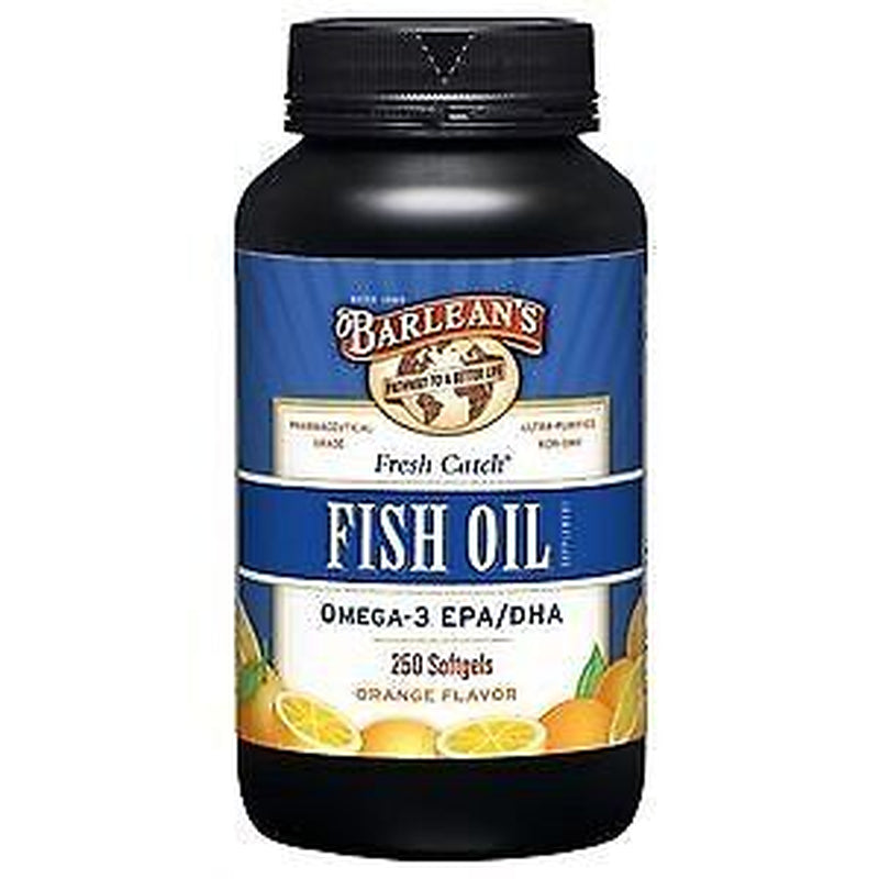 Barlean'S Fresh Catch Orange Flavor Fish Oil 250 Softgels