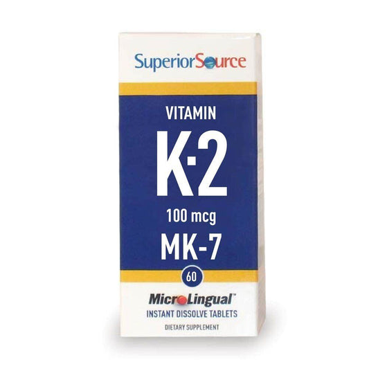 Superior Source Vitamin K2 100 Mcg MK7 60 Sublingual Tablet