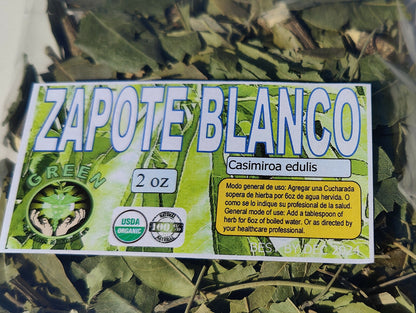 Zapote Blanco 2 Oz White Zapote Hierba Yerba Tea/Te Blood Pressure Hipertension