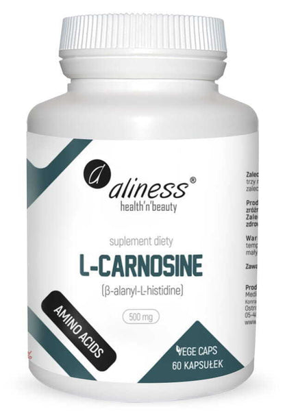 ALINESS L-Carnosine 500Mg (Amino Acid Support) 60 Vegan Capsules