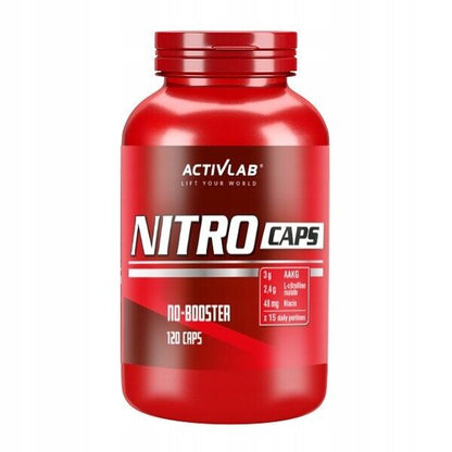 ACTIVLAB NITRO CAPS 120 Caps. Pre-Workout AAKG CITRULLINE ARGININE PUMP BOSTER