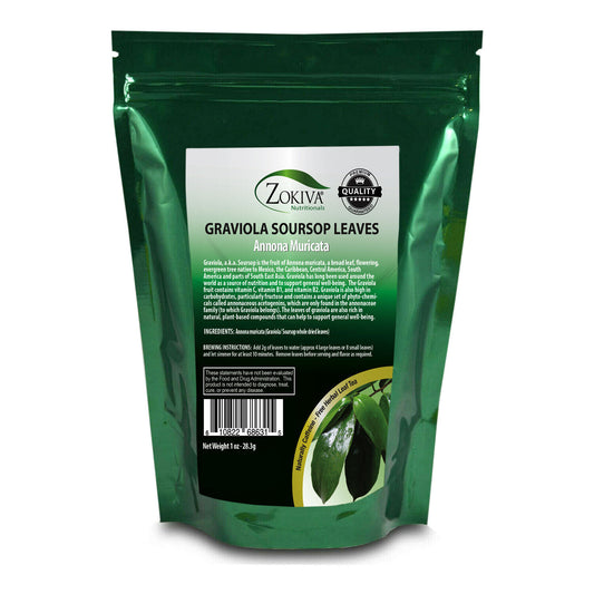 Soursop Leaves Graviola 100% Pure Dried Soursop Leaf - Hojas De Guanabana - 1Oz