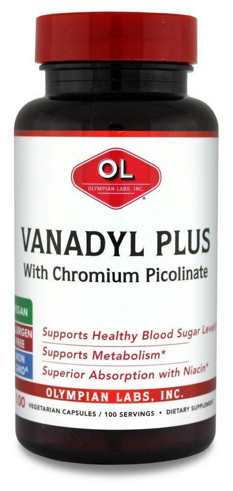 Olympian Labs Vanadyl plus W/Chromium 10Mg 100 Capsule