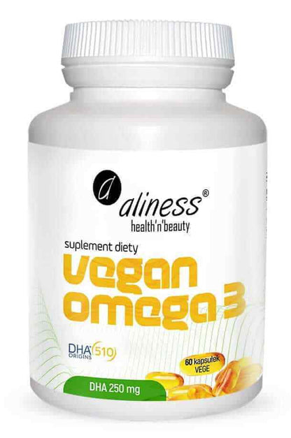 ALINESS Vegan Omega 3 DHA 250Mg (From Microalgae) 60 Capsules