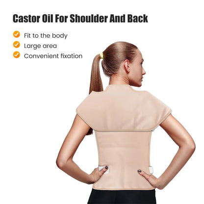 Castor Oil Pack Compression Wrap for Shoulders and Back