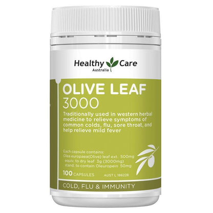 Healthy Care Olive Leaf Extract 3000Mg 100 Capsules