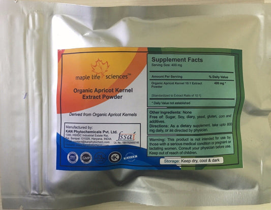 ORGANIC Apricot Kernel Extract Powder 10:1 Pure & High Quality PE No Fillers