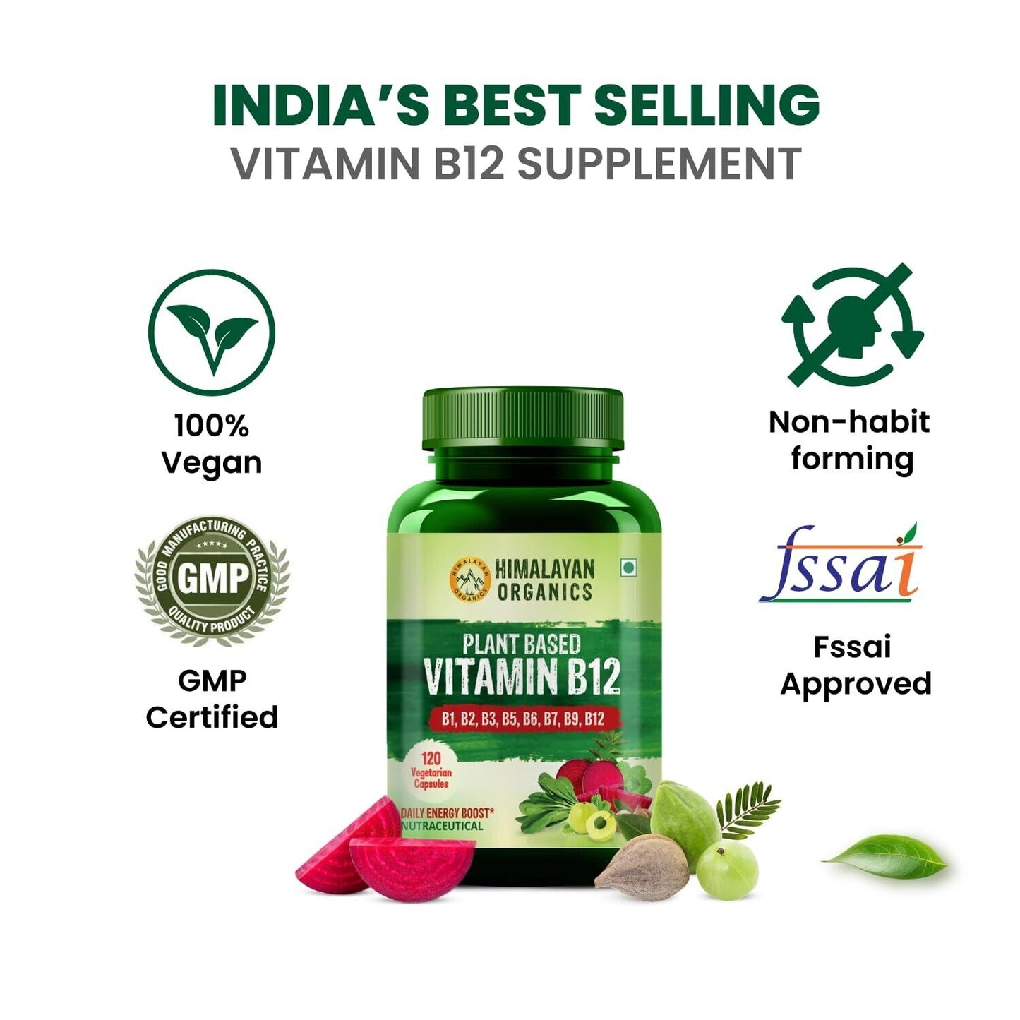 Vegetarian Vitamin Capsules Supplement B1,B2,B3,B5,B6