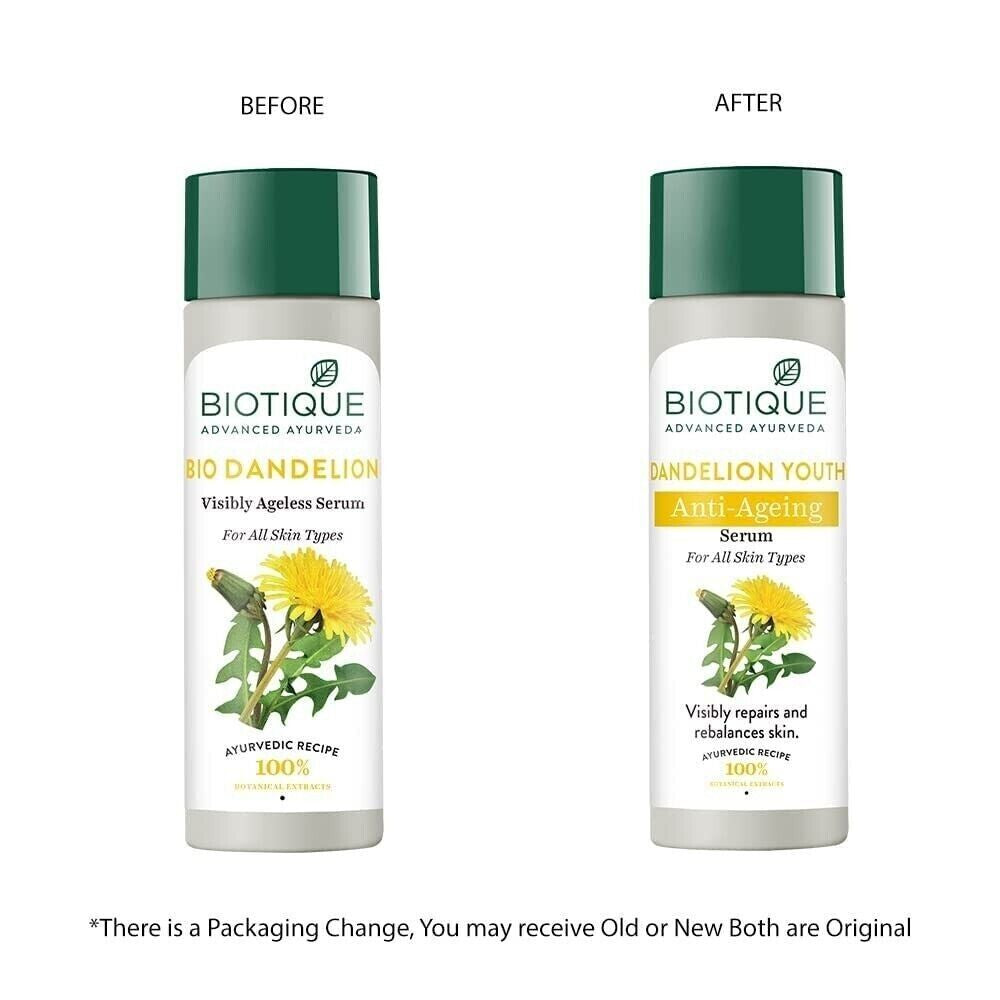 Biotique Dandelion Youth Anti-Ageing Face Serum, for All Skin Types 190Ml