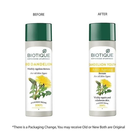 Biotique Dandelion Youth Anti-Ageing Face Serum, for All Skin Types 190Ml