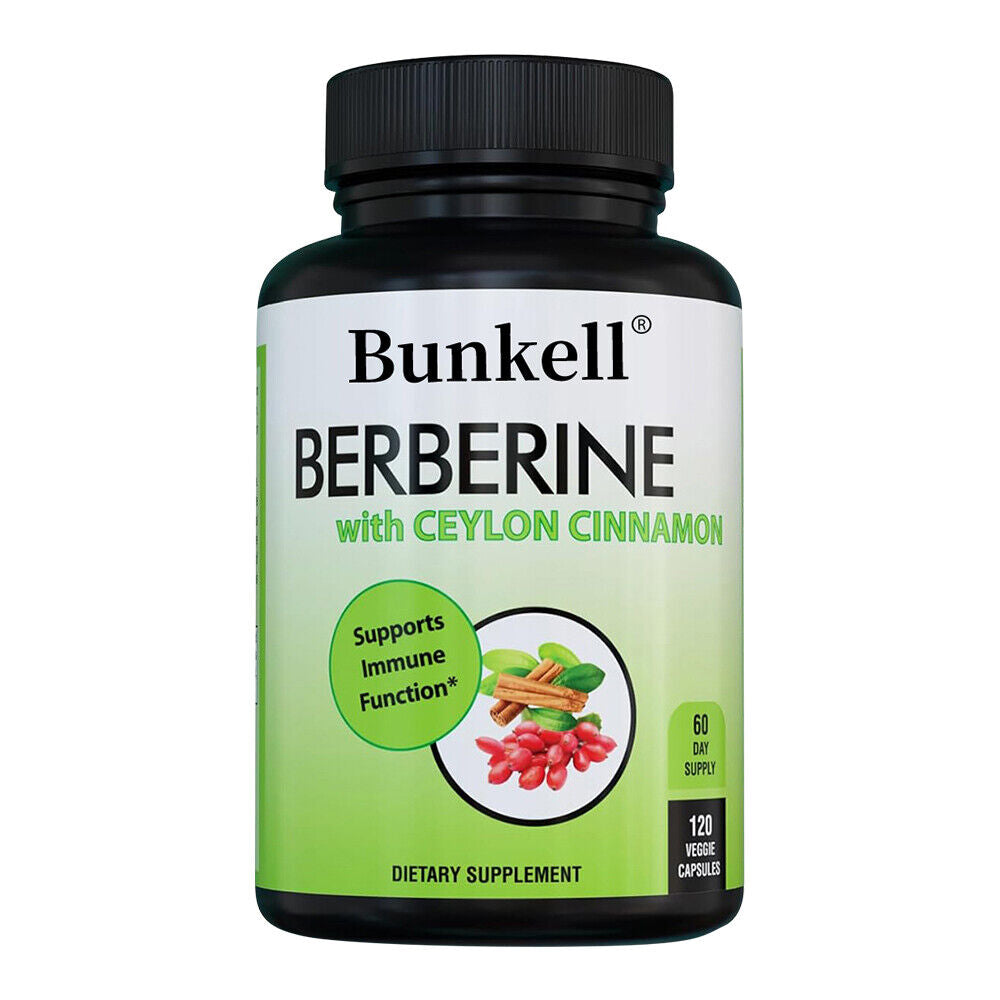 Berberine HCL 1200Mg with Organic Ceylon Cinnamon - Supports Immune Function