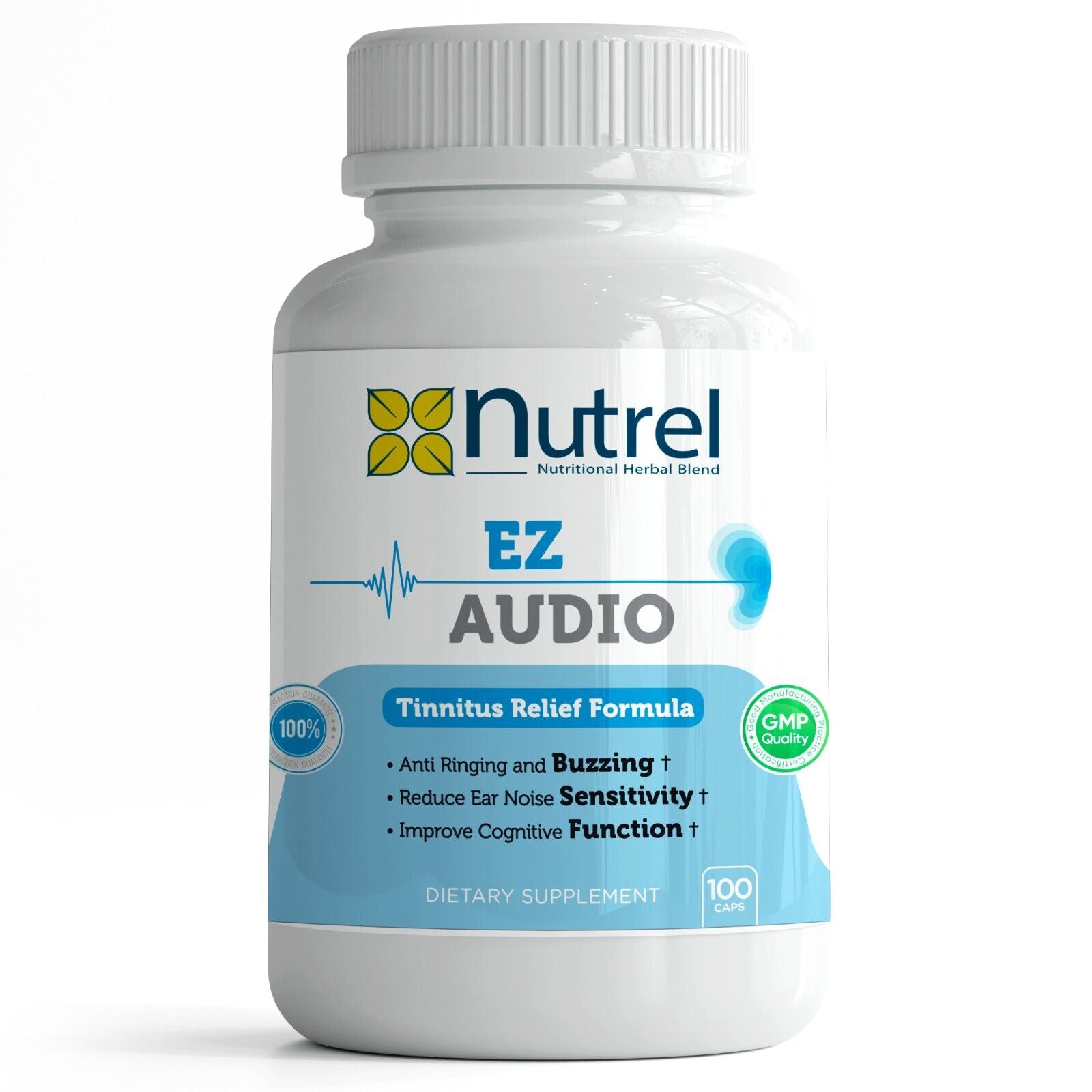 Tinnitus Relief, Hearing, Ear Health Capsules Ringing Support 