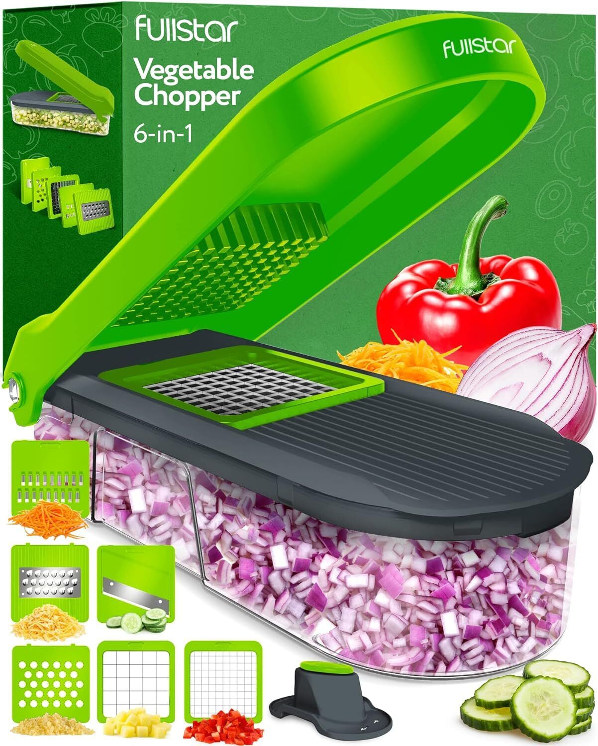 Fullstar Vegetable Chopper, Cheese Slicer, Food Chopper, Veggie Chopper, Onion C