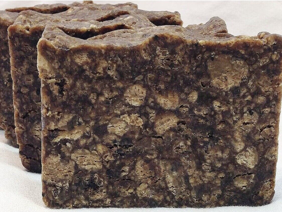 3/BARS Raw African Black Soap Bar 100%Pure Natural Organic from Ghana🇬🇭 3BARS